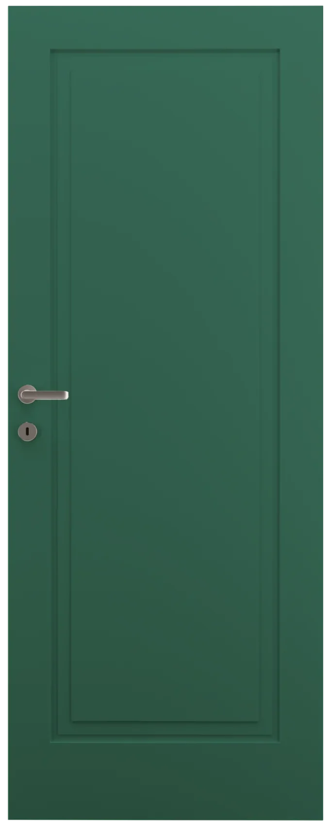 Porta verde con Cava scalino