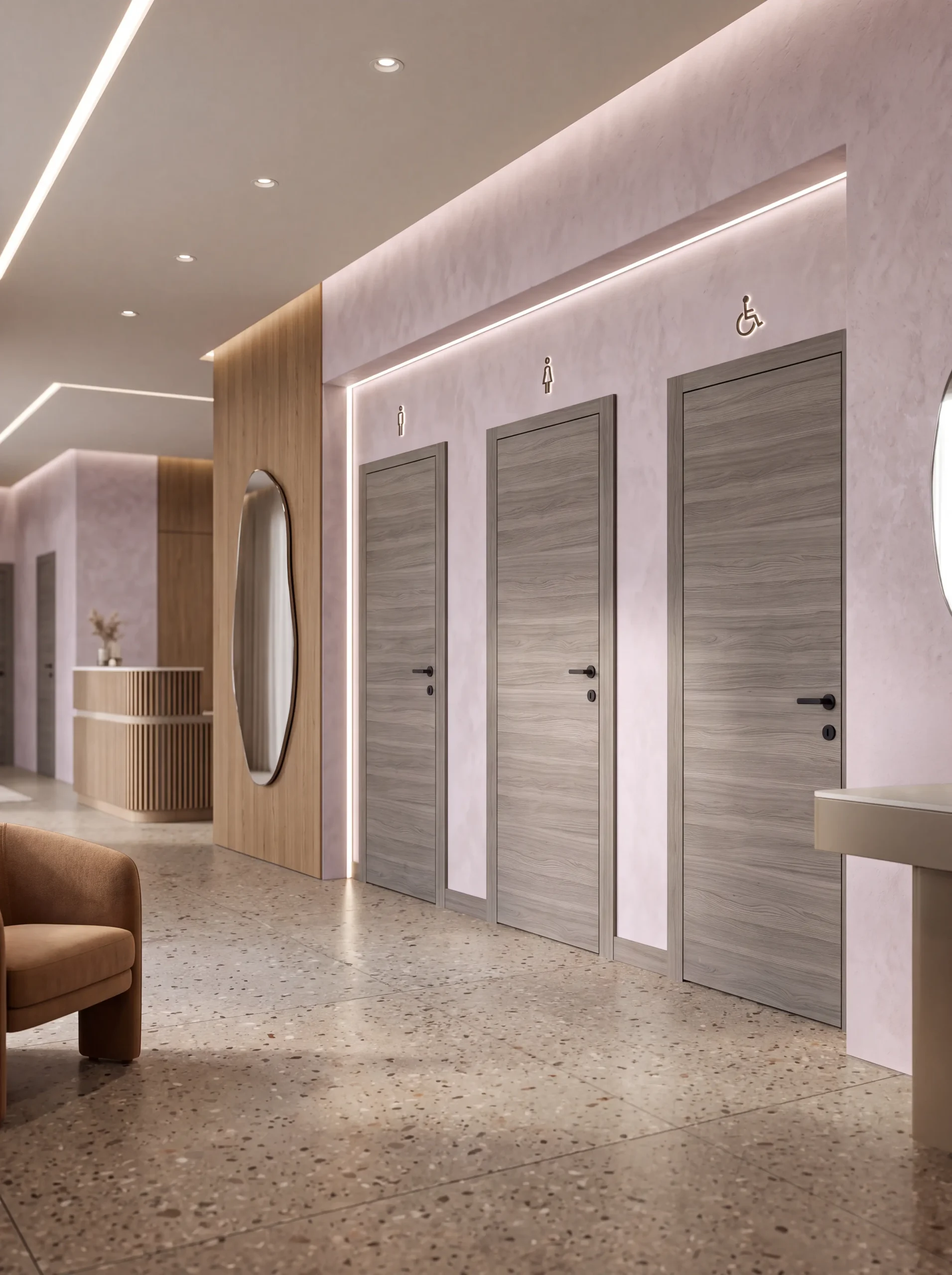 Collezione: Zero, Modello: 66, Finitura: Palissandro Grigio, Maniglia: Mood One Black